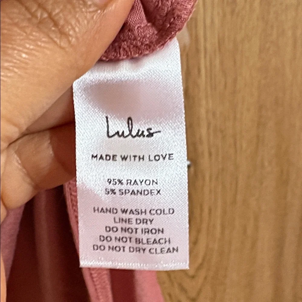 Lulu's Dusty Rose Knit dress